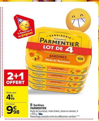 Carrefour Sardines parmentier offre