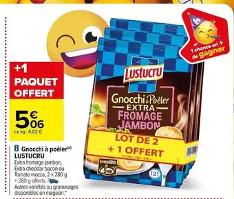 Carrefour Gnocchi à poêler lustucru offre