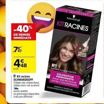 Carrefour Kit racine schwarzkopf offre