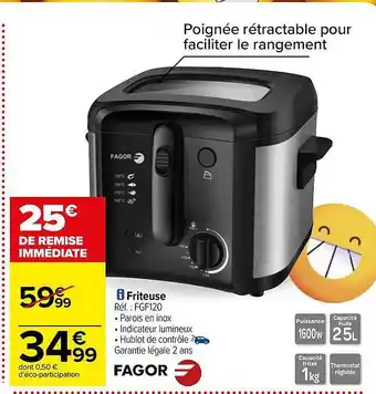 Carrefour Friteuse fagor offre