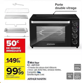 Carrefour Mini four arthur martin offre
