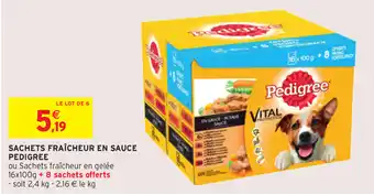 Intermarché Sachet Fraîcheur en Sauce Pedigre offre