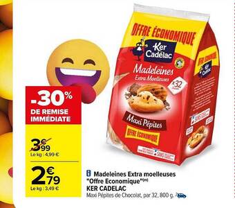 Carrefour Madeleines extra moelleuses offre