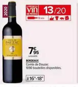 Carrefour Bordeaux comte de dauzac offre