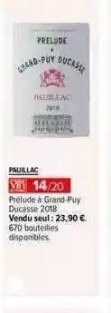 Pauillac prélude à grand-puy ducasse 2018