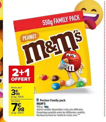 Pochon family pack m&m's