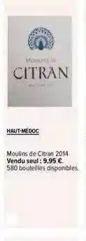 Haut-médoc moulins de citran 2014