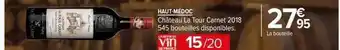 Carrefour Haut-médoc château la tour carnet 2018 offre