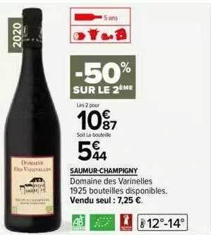 Carrefour Saumur-champigny domaine des varinelles offre