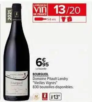 Carrefour Bourgueil domaine pitault landry offre