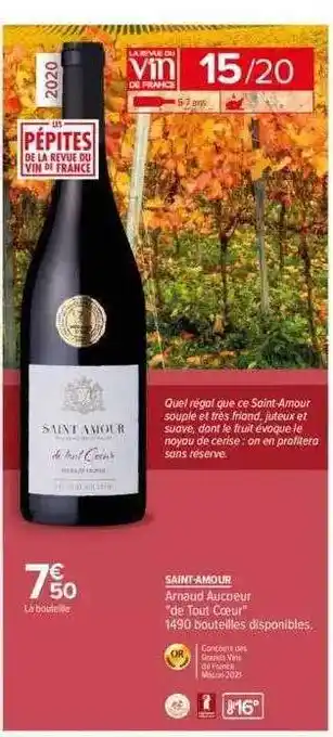Carrefour Saint-amour arnaud aucoeur offre