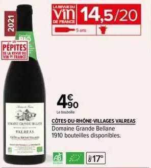 Carrefour Côtes-du-rhône-villages valreas domaine grande bellane offre