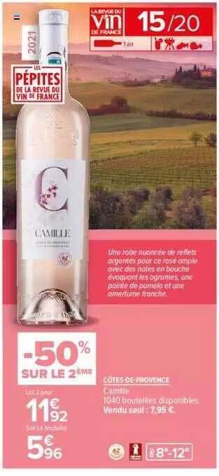 Carrefour Côtes-de-provence camille offre