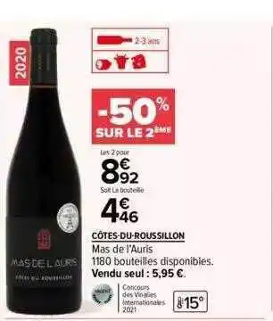 CĂŽtes-du-roussillon mas de l'auris