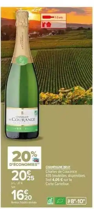 Carrefour Champagne brut charles de courance offre