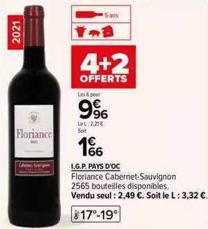 Carrefour I.g.p. pays d'oc floriance cabernet-sauvignon offre