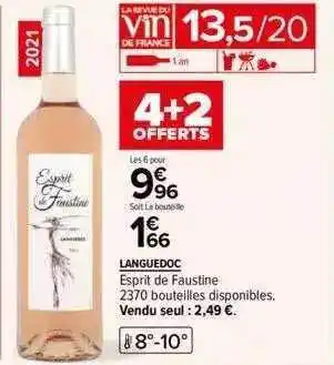 Carrefour Languedoc esprit de faustine offre