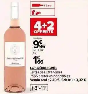 Carrefour I.g.p. méditerranée terres des lavandines offre