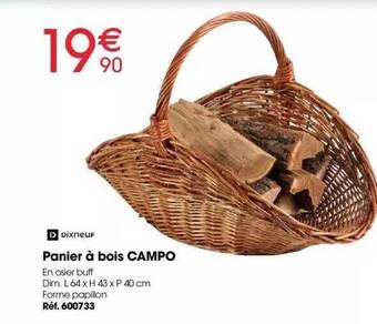 Brico Pro Panier à bois campo offre