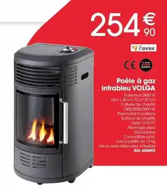 Brico Pro Poêle à gaz infrableu volga offre