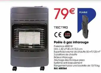 Brico Pro Poêle à gaz infrarouge tectro offre