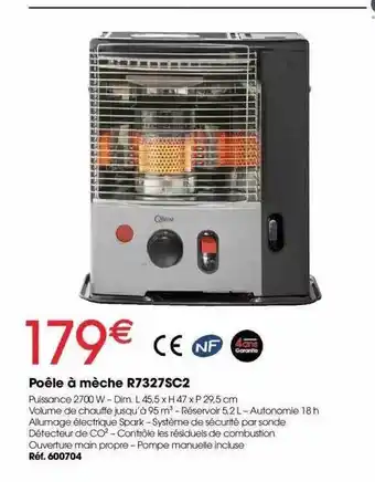 Brico Pro Poêle à mèche r7327sc2 offre