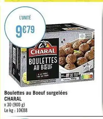 Casino Supermarchés Boulettes au bœufs surgelées charal offre