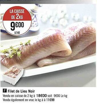 Géant Casino Filet de lieu noir offre
