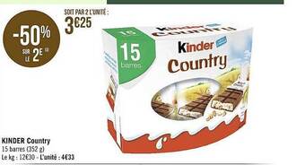 Géant Casino Kinder country offre