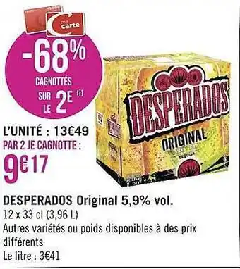 Géant Casino Desperados original offre