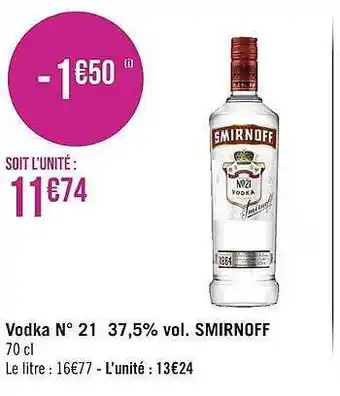 Géant Casino Vodka n°21 smirnoff offre