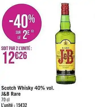 Géant Casino Scotch whisky j&b rare offre