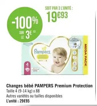 Changes bébé Pampers Premium Protection