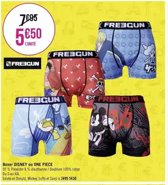 Géant Casino Boxer Disney ou One Piece offre