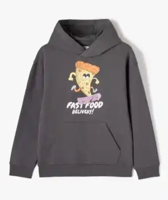 Sweat garçon à capuche imprimé humoristique vue1 - gemo (junior) - gemo