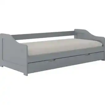 BUT Lit gigogne 90x200 cm bingo gris en bois massif offre