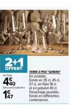 Carrefour Verre à pied offre