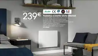 Radiateur à inertie sèche sibayak sauter