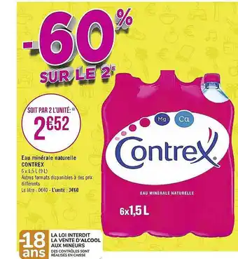 Eau minérale naturelle contrex