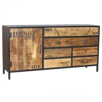 3 suisses 3s. x home - commode en bois et en métal l160 cesarine - promo dressing & rangement offre