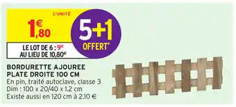 Intermarché BOrduette Ajouree Plate Droite 100 cm offre