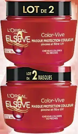 Casino Supermarchés Masque Color-Vive Elsève PARIS offre