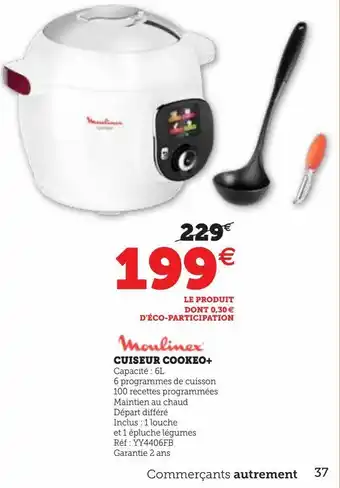 Hyper U Cuiseur cookeo+ offre