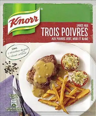 Casino Supermarchés Sauce déshydratée aux 3 poivres : vert,noir et blanc offre
