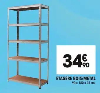 Supeco Étagère bois/métal offre