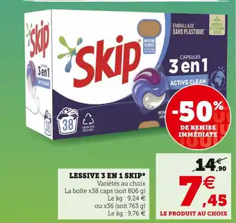 Skip lessive 3 en 1*