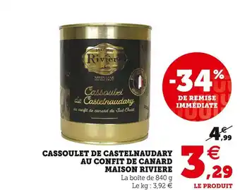 Super U Maison riviere cassoulet de castelnaudary au confit de canard offre
