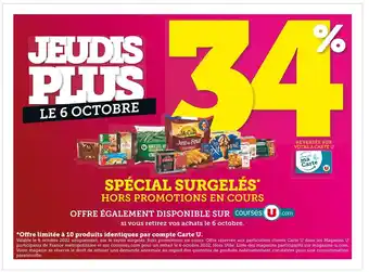 Super U Bon plan sur les surgeles offre