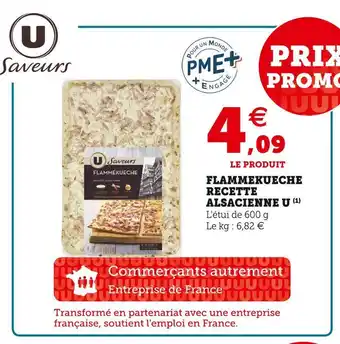 Super U U flammekueche recette alsacienne offre