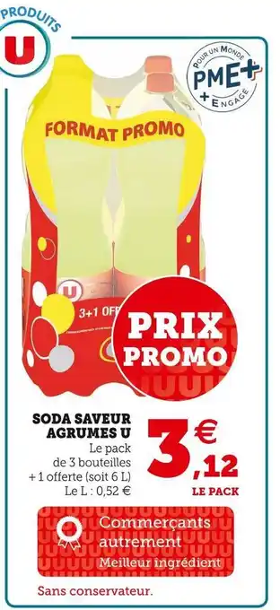 Super U U soda saveur agrumes offre
